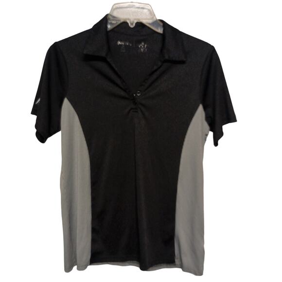 Antigua Tops - Women's Short Sleeve Golf Polo ANTIGUA SZ M black/gray